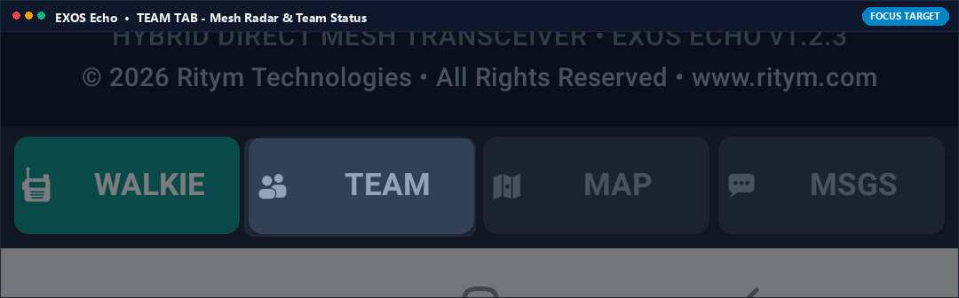Actual App Snapshot: TEAM TAB (Discovered Node Grid & Signal Radar) Highlighted on Note 8 Interface