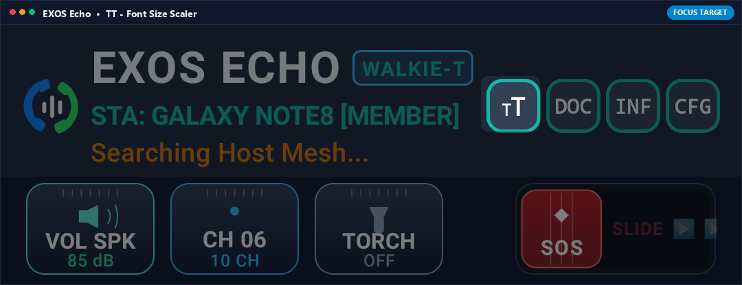 Actual App Snapshot: TT (Terminal Text Size Toggle) Highlighted on Note 8 Interface