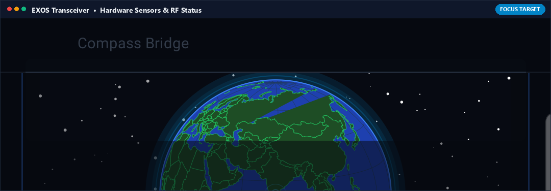 Actual App Snapshot: Hardware Status (GPS Lock & Compass Active) Highlighted on Note 8 Interface