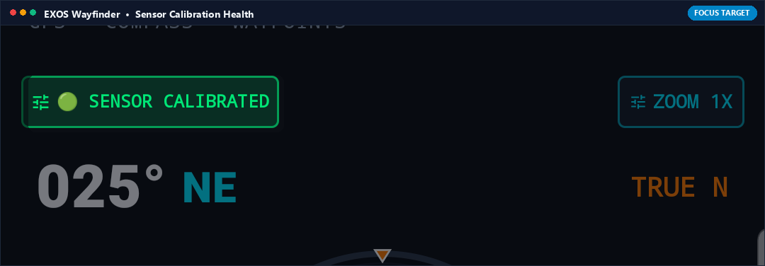 Actual App Snapshot: 🟢 SENSOR CALIBRATED (Magnetometer Health Status) Highlighted on Note 8 Interface