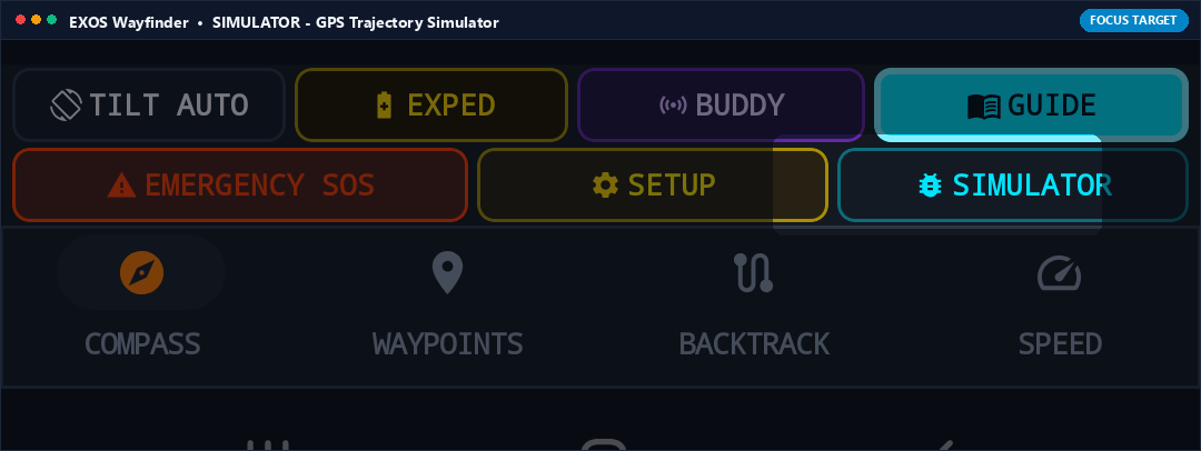 Actual App Snapshot: SIMULATOR (GPS Orbit & Trajectory Simulator) Highlighted on Note 8 Interface