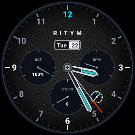 EXOS Watchout Wear OS Chronograph Dial